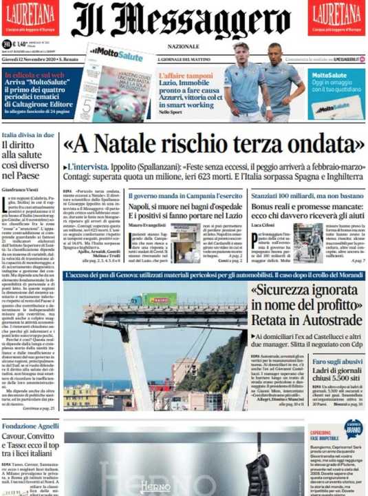Rassegna stampa 12 novembre. I principali quotidiani italiani