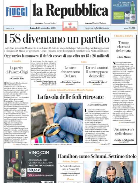 Rassegna stampa 16 novembre. I principali quotidiani italiani