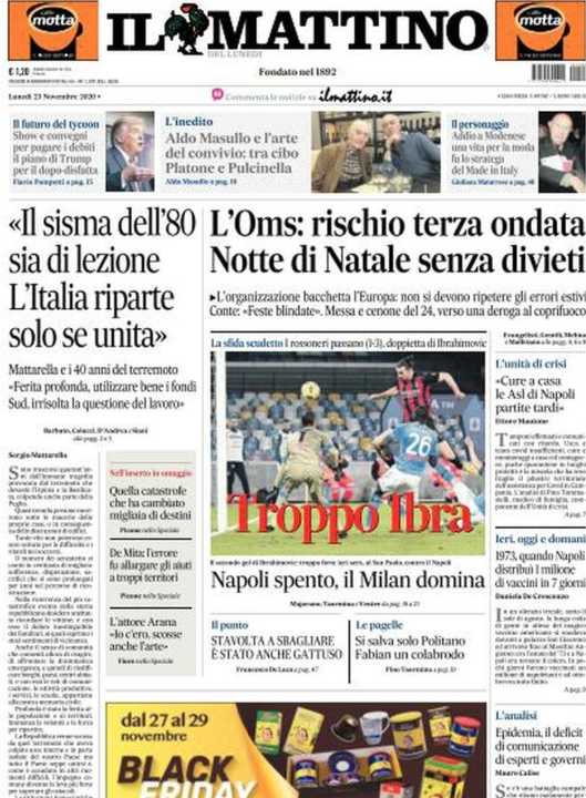 Rassegna stampa 23 novembre. I principali quotidiani italiani