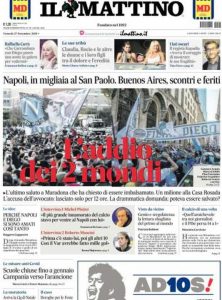 Rassegna stampa 27 novembre. I principali quotidiani italiani