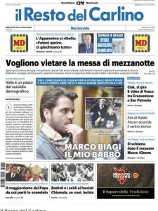 Rassegna stampa 25 novembre. I principali quotidiani italiani