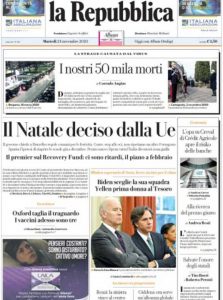 Rassegna stampa 24 novembre. I principali quotidiani italiani