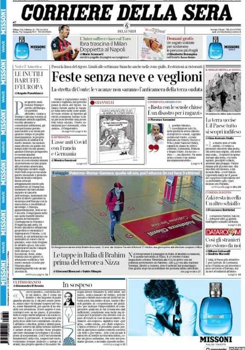 Rassegna stampa 23 novembre. I principali quotidiani italiani