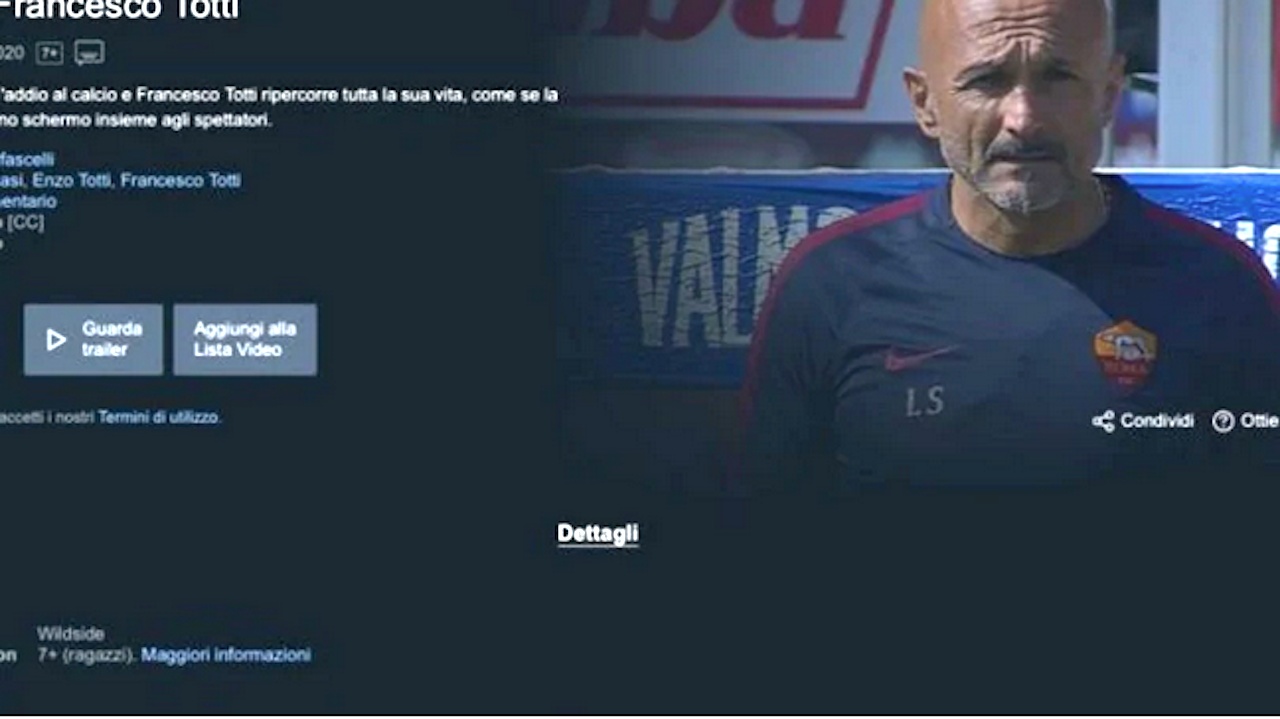 Amazon, che figuraccia. Foto di Spalletti per il film su Totti