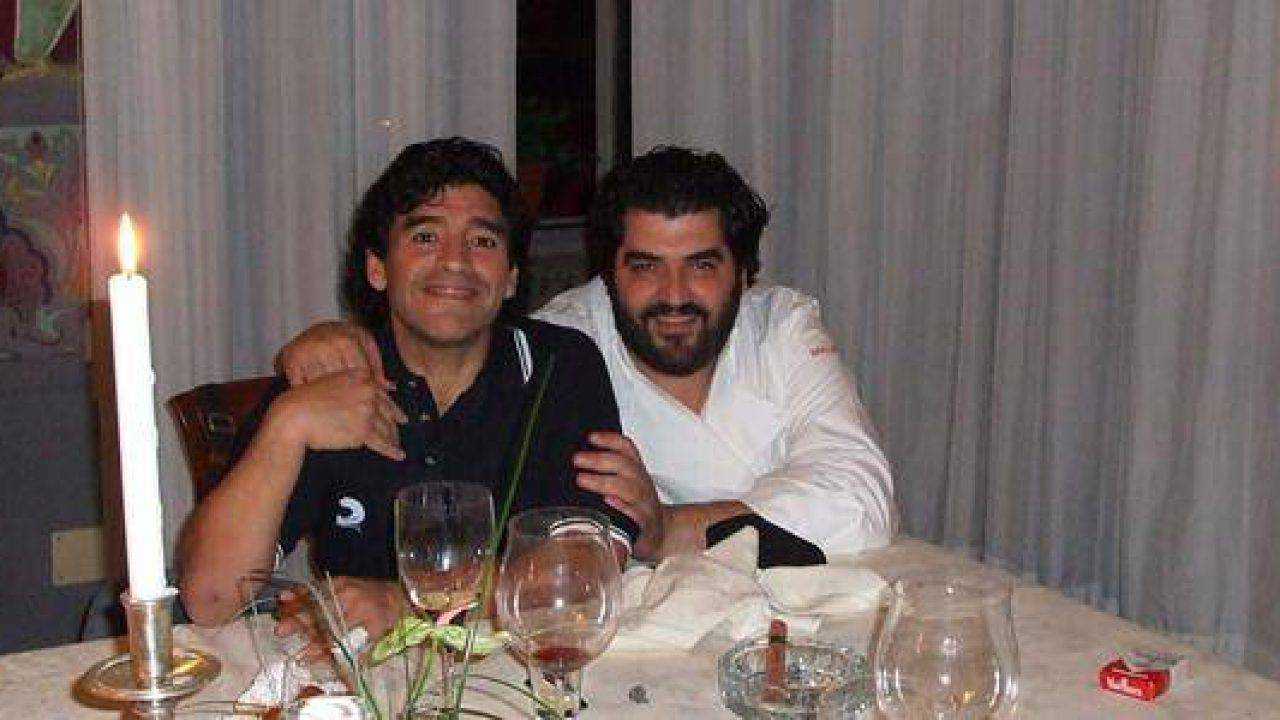 Antonino Cannavacciuolo con Diego Armando Maradona