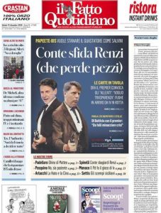 La prima pagina de Il Fatto Quotidiano