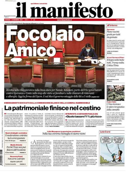 Rassegna stampa 3 dicembre. I principali quotidiani italiani