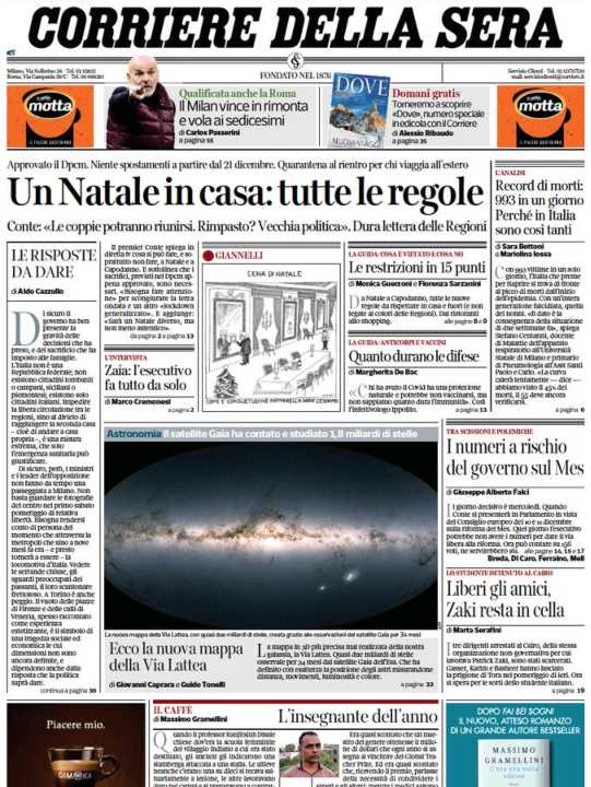 Rassegna stampa 4 dicembre. I principali quotidiani italiani