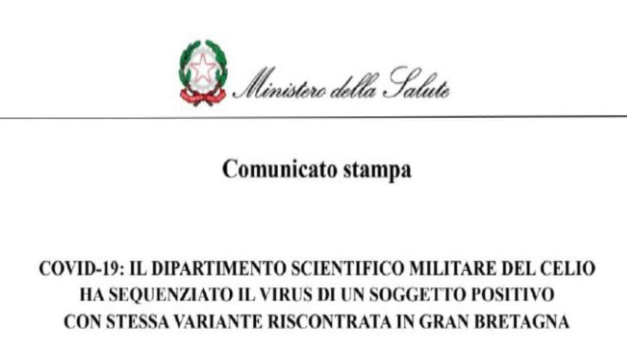 comunicato Ministero della Salute