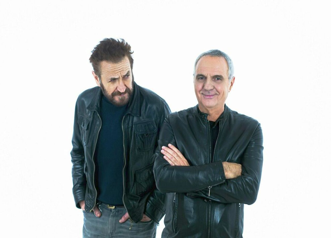 Giorgio Panariello e Marco Giallini ospiti a "Domenica In" parlano del rinvio del loro show