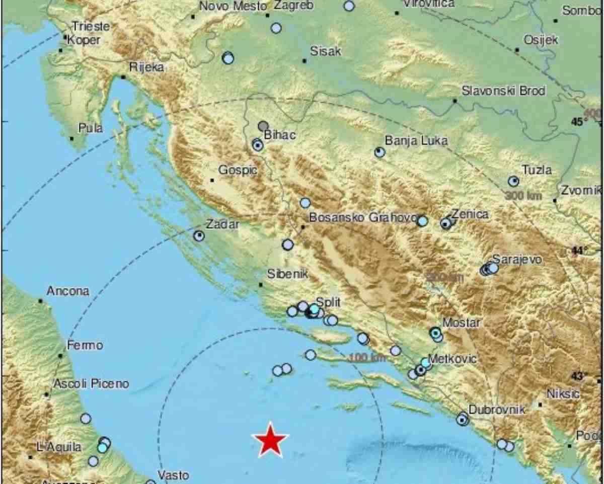scossa di terremoto mar adriatico