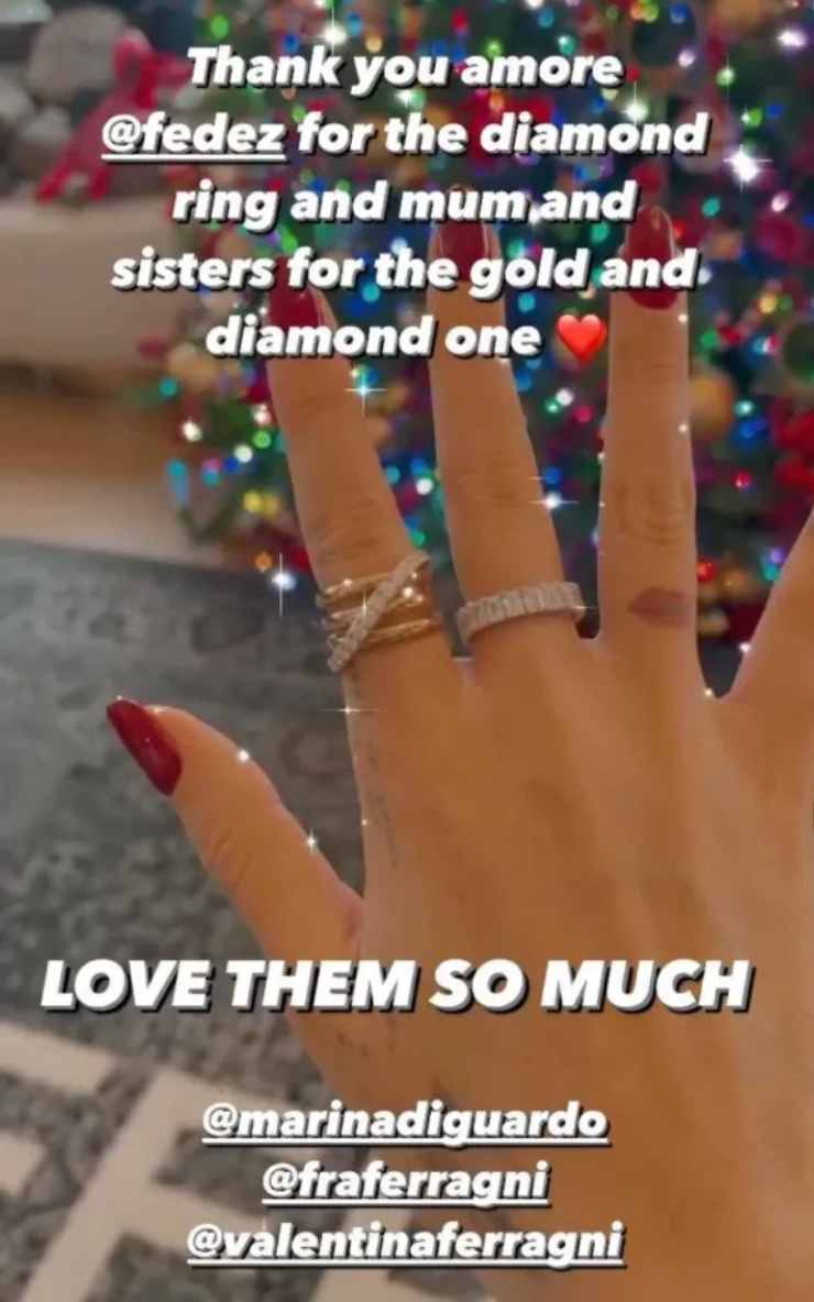 Chiara Ferragni anello diamanti