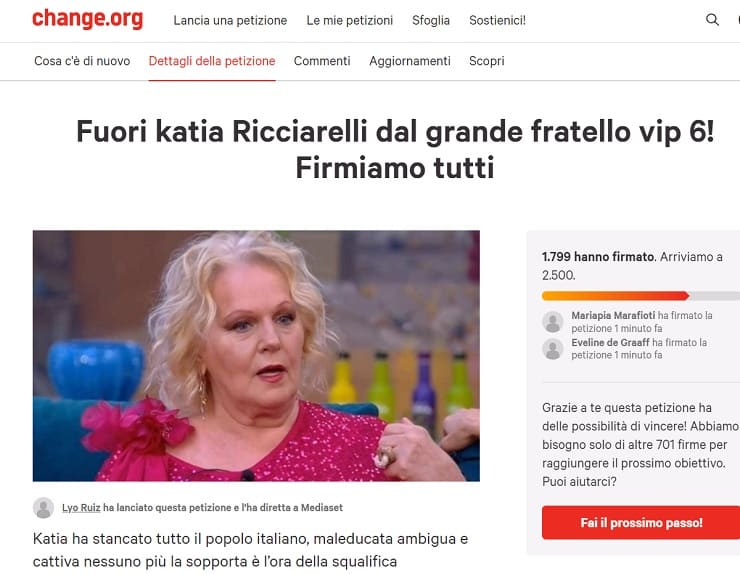 petizione katia ricciarelli