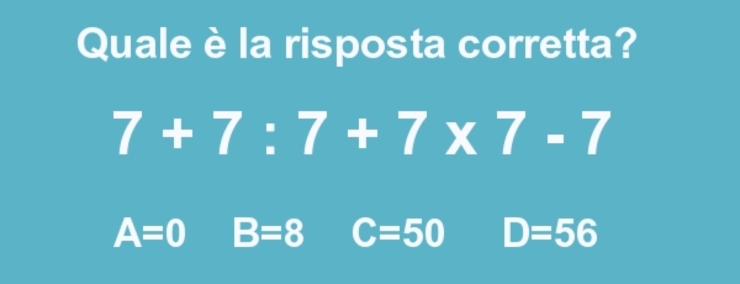 Test matematica