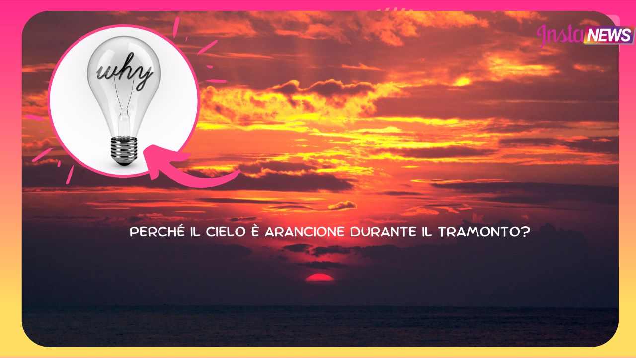 Cielo arancione tramonto