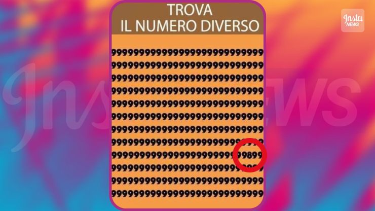 soluzione ecco dove si trova il numero diverso
